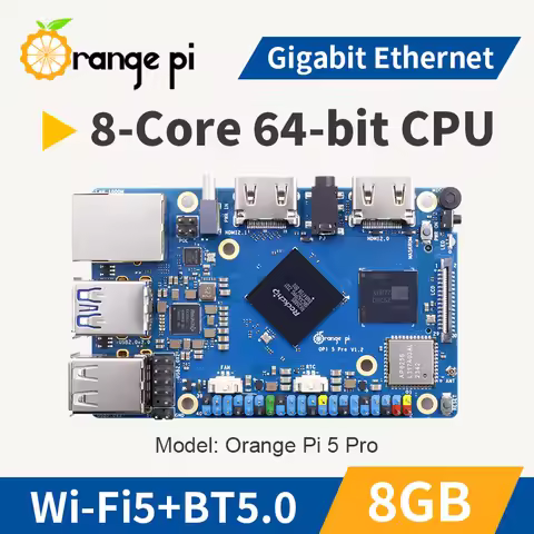 Orange Pi 5 Pro 8GB RAM LPDDR5 Single Board Computer Rockchip RK3588S Wi-Fi 5+BT5.0 BLE Orange Pi 5 