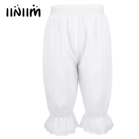 Girls Victorian Bloomers Pantaloons Costume Lightweight Octoberfest Loose Lace Trim Bloomers Shorts 