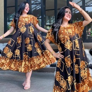 Daster jumbo model payung sogan baju batik pekalongan monocrom size besar lengan pendek tumpuk busui