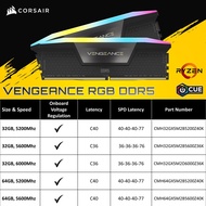 Corsair Vengeance RGB 32GB/64GB DDR5 6000Mhz/5600Mhz/5200Mhz DIMM AMD EXPO Desktop PC Dual Kit RAM M