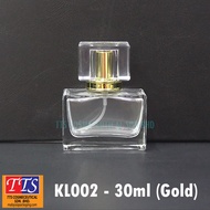30ml Gold Cap Glass Spray Perfume Bottle / Botol Minyak Wangi / Botol Kaca - KL002-30ml