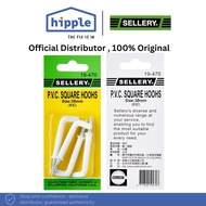 Sellery PVC Square Hooks (38mm x 4 Pcs) 19-470