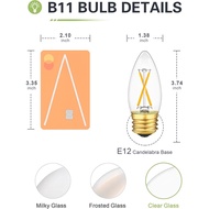 Dimmable E26 Candelabra LED Light Bulbs 25W Equivalent, 2700K Warm White, 2 Watts E26 Base LED Bulb,