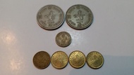 D 1960/1973年1元硬幣 大一元 1950/1958/1972/1977年5仙硬幣 男仔頭 女皇頭 五仙硬幣 一元硬幣 香港錢幣 香港硬幣 Hong Kong coin