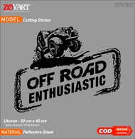 Sticker Offroad Enthusiastic, Sticker Jeep, Sticker Pintu Mobil, Sticker Cutting Jeep