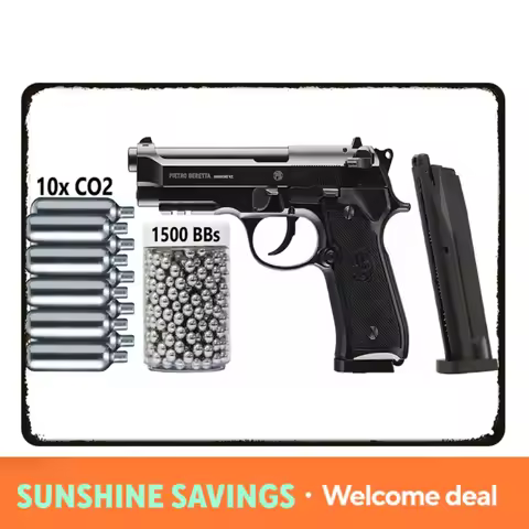 2026 HD Metal Decorative Plaque, The Pistol Pattern Is Painted In Metal, Beretta M9 Airsoft Pistol T