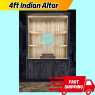 eHauz Elegant wooden 4FT Indian Prayer Altar- Almari Sembahyang Indian Altar Prayers Cabinet Hindu P