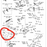 Original kawasaki zx6 zx6r zx600 front exhaust cover