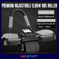 MCSPORT Premium Adjustable Upgraded Elbow Abs Roller Professional Wide Ab Wheel Plank Roller Elbow Support Abs Roller