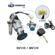 MAIN SWITCH SET MOTOR DEMAK DV110 MV110 IGNITION SWITCH SET KUNCI MOTOR SET KUNCI SUIS SET KEY MOTOR