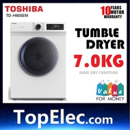 Toshiba 7kg SenseDry Tumble Dryer TD-H80SEM Mesin Kering toshiba Dryer 7kg white gre - topelec.com