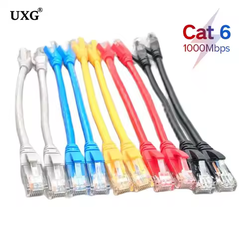 10Pc CAT6 RJ45 CAT 6 CAT6e RJ 45 Ethernet Network Router Modem Cable Male to Male RJ45 Patch LAN Sho