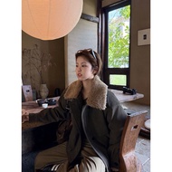 Hanie Warm Fur Collar Short SuedeJacket H370