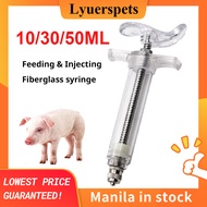 5/10/30ML Fiber Glass Syringe Heavy Duty Syringe Animal Give Medicine Feeder Vaccine Injector Injection for Pig Swine Goat Chicken Cattle