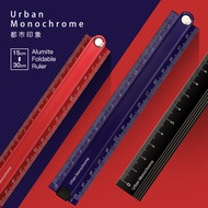 Kokuyo kokuyo Ruler Urban Impression Aluminum Ruler Grid Ruler Line Office Measurement Multifunction