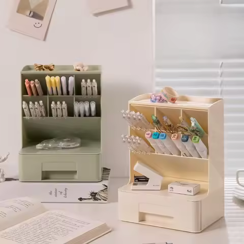 45° Oblique Drawer Pen Holder Office Desktop Stationery Storage Box Home Simple Student Large Capaci