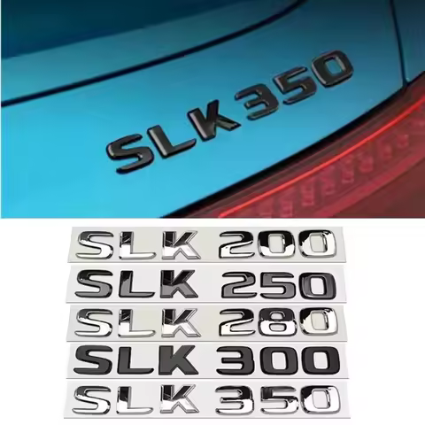 Car Trunk Letters Logo Emblem Badge Decals Sticker For Mercedes Benz SLK Class R170 R171 SLK63 SLK55