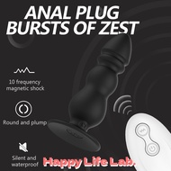 Male Wireless Remote Control Anal Vibrator 10-Speed Vibration Retractable Dildo Vibrator Butt Plug Anal Massage Sex Toys