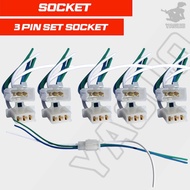 3 PIN Set Socket TERMINAL WIRE SOCKET MALE/ FEMALE SOCKET 3 PIN Set Socket