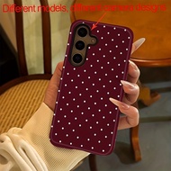 เคสโทรศัพท์มือถือลายจุดโพลก้าแบบสองชั้น - แข็งแรง ทนทาน และกันกระแทก เหมาะสำหรับ for Samsung S25 S24