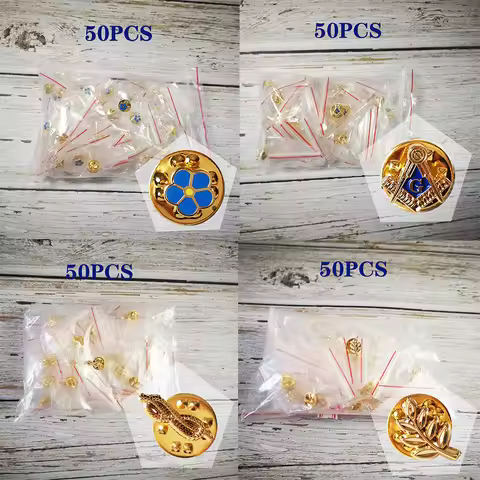 50 Pieces Wholesale Of Mini Masonic Lapel Pins Badge Mason Freemason FORGET ME NOT Zinc Alloy Banque