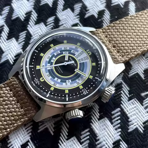 Pre-sale NEW Merkur Skin Diver Retro Luminous Sport Manual Mechanical Watch for Men Steel Military W