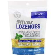 American Biotech Labs, Silver Biotics, Silver Lozenges, 60 PPM SilverSol, Mighty Manuka Mint, 21 Loz