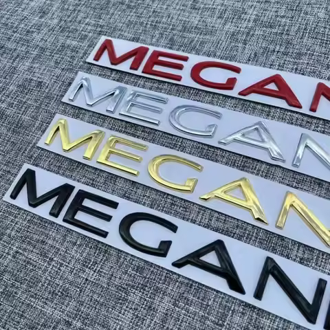 3D Car Metal Trunk Letters Words Logo Emblem Badge Decals Sticker For Renault Megane 1 2 3 4 5 RS GT