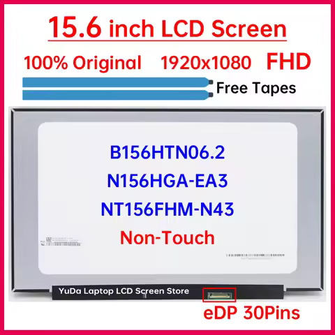 15.6 Inch Laptop LCD Screen NT156FHM-N43 B156HTN06.2 N156HGA-EA3 Display Matrix Panel Replacement 19