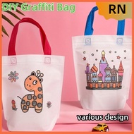 Graffiti Bag DIY Handmade Painting Doodle Bags Coloring Materials Art Bag Kids Drawing Toys Gift