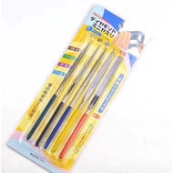 (1SET)Niijima 140mm Diamond Needle File/ Dipped handle Mini Needle File/ Set Kikir Besi /Set Kikir J