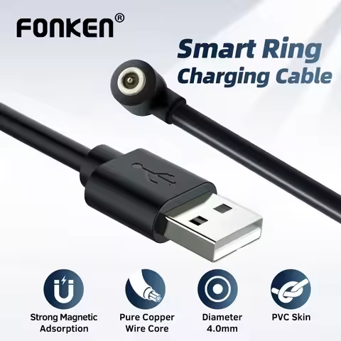 2Pin Smart Ring Fast Charge USB Charging Cable Magnetic Charger Power Adapter Wire For Smart Ring Do
