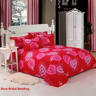 Wedding Festive Red Thick Cotton Bedsheet