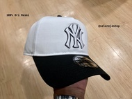 Topi New Era 9Forty A-Frame New York Yankees Stencil White/Black Cap 100% Original Resmi
