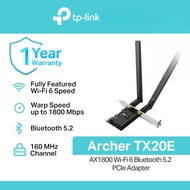 TP-Link | Archer TX20E AX1800 | Bluetooth 5.2 Up to 1201 Mbps WiFi 6 PCI Express WiFi Receiver PCIe