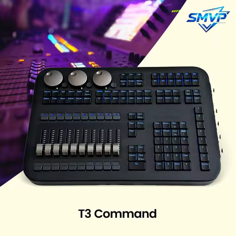 T3 Compact Lighting Console Titan Go V18 Cherry MX Backlit Keys DMX512 T3 Command USB Control Surfac