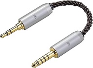 okcsc 4.4MM Male to 3.5MM Male Ultra Short Hifil Male to Male AUX Audio Cable OFC Pair Recording Cab
