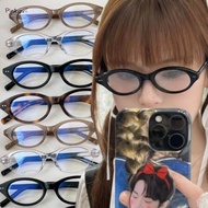 Sweet Cool Retro Oval Glasses Women Girls Y2K Small Frame Spectacles Eyewear Simple Vintage Computer