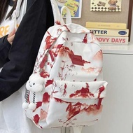 beg sekolah tahan lasak beg sekolah menengah besar Guofeng Tie-dye beg sekolah beg galas sederhana, 