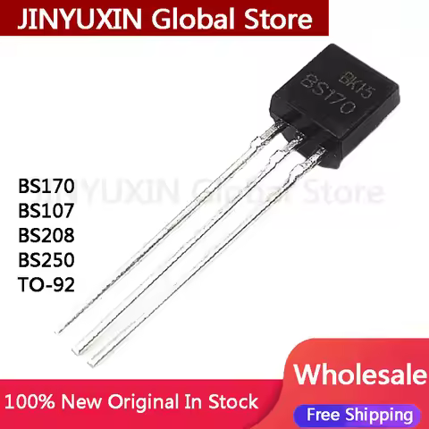 10PCS BS170 TO-92 TO92 BS107 BS107A BS250 BS208 new triode transistor IC Chip Wholesale
