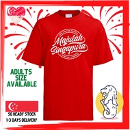 【SG 60 SHIRT】Singapore Flag Color National Day T Shirt Sports T Shirt Men Women Tees Jersey for Socc