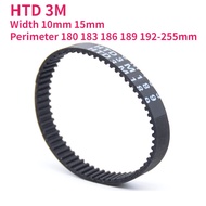HTD 3M Closed Loop Rubber Synchronous Timing Belt Pitch 3mm Width 10mm 15mm Perimeter 180 183 186 18