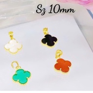 High-end Four-Leaf Clover Charm and Pendant - Earrings of all colors of Destiny - 10Kara Gold - AU 4