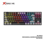 XTRIKE ME GK-989 B MECHANICAL GAMING KEYBOARD - 87-KEY RAINBOW BACKLIGHT / 1.6M CABLE - BLACK