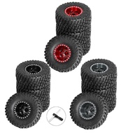 4pcs Climbing Car Aluminum Alloy Hub Wasteland Wheel Tires for 1/18 TRX4M SCX24 FMS FCX18 FCX24 Furi