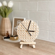 KAYU Rattan Clock | Aesthetic Wooden Clock | Woven Clock | Rattan CLOCK | Unique Clock | Scandinavian CLOCK | Wooden CLOCK