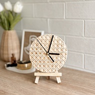 RATTAN CLOCK | AESTHETIC WOODEN CLOCK | WOVEN CLOCK | RATTAN CLOCK | UNIQUE CLOCK | SCANDINAVIAN CLO