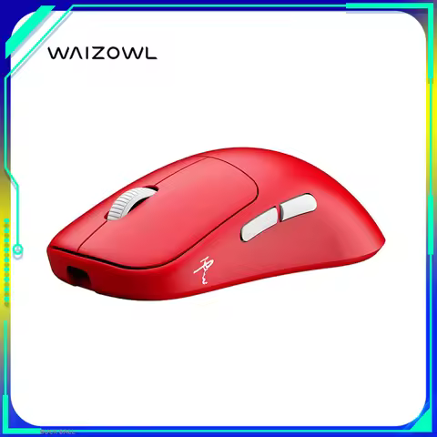 Waizowl Ogm Cloud Mosue Tri Mode Wireless Bluetooth Lightweight Ergonomics Paw3395 Mouse E-Sports Ac