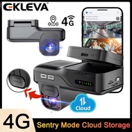EKLEVA 4G Dashcam Front and Inside Two-Way Talk Car DVR Remote Live-View IR Night Vision Car DVR 24/