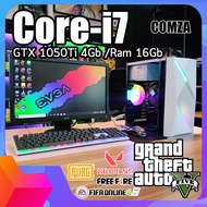 คอมครบชุด Core i7 /GTX 1050Ti 4Gb /Ram 16Gb ทำงาน เล่นเกมส์ Gta V,Pubg,Fifa,Freefire,Valorant,Roblox,MineCraft สินค้าคุณภาพ พร้อมใช้งาน